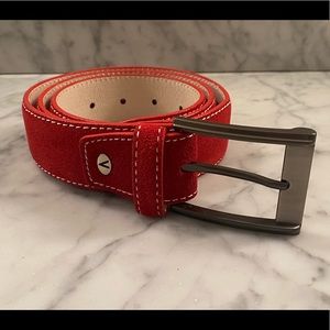 Men’s Red Suede Belt - 36”